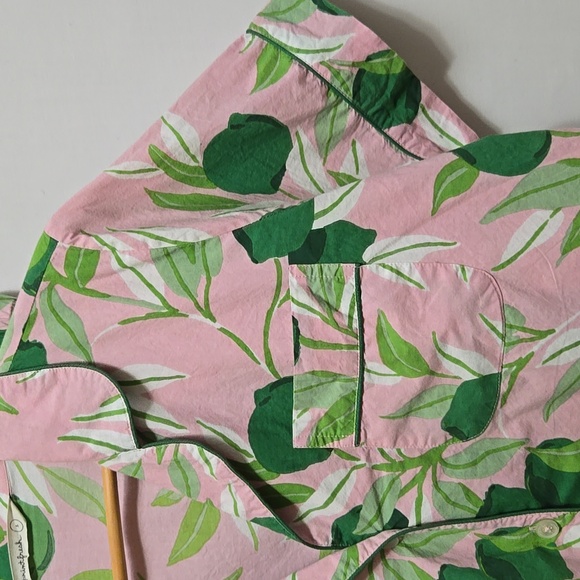 Print Fresh Lime Zest Pajama Shorts Set Size L Organic Cotton Summer PrintFresh - Picture 4 of 11